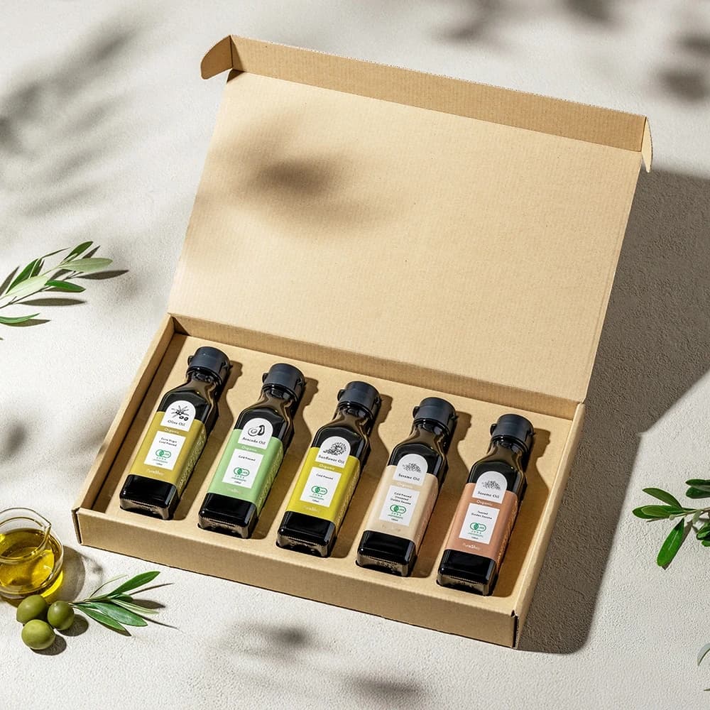有機食用オイル5種ギフトセット（各120ml）