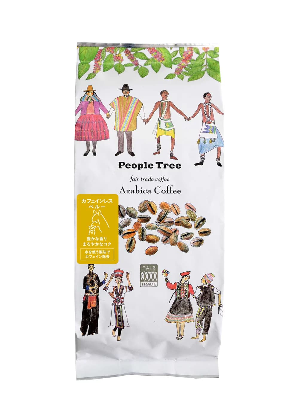 フェアトレードコーヒー・レギュラー・粉・カフェインレス・ペルー