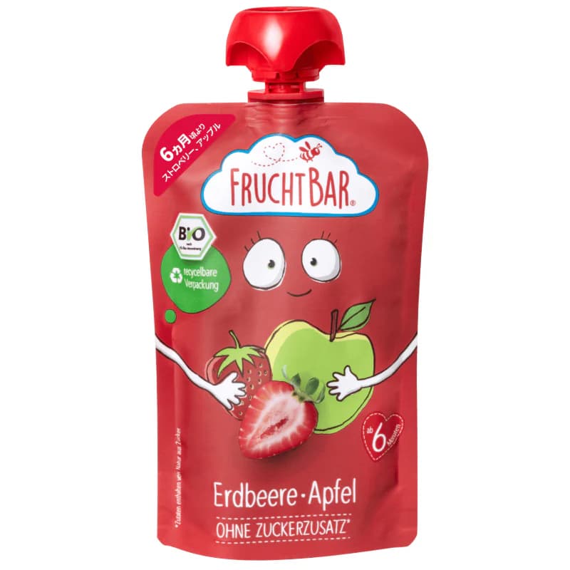 有機フルーツのベビースムージー　ストロベリー・アップル