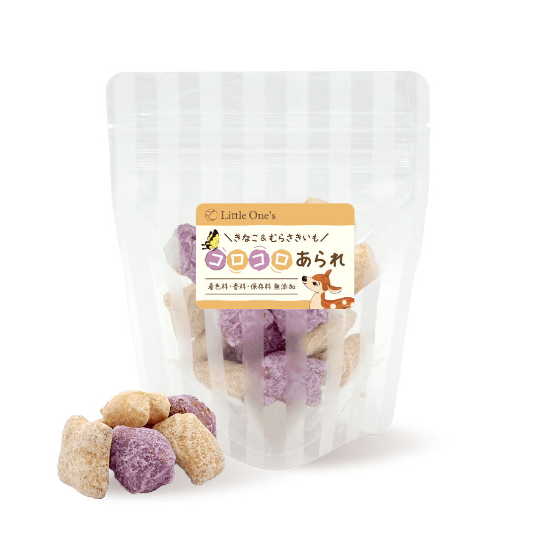 きなこ&むらさきいも コロコロあられ