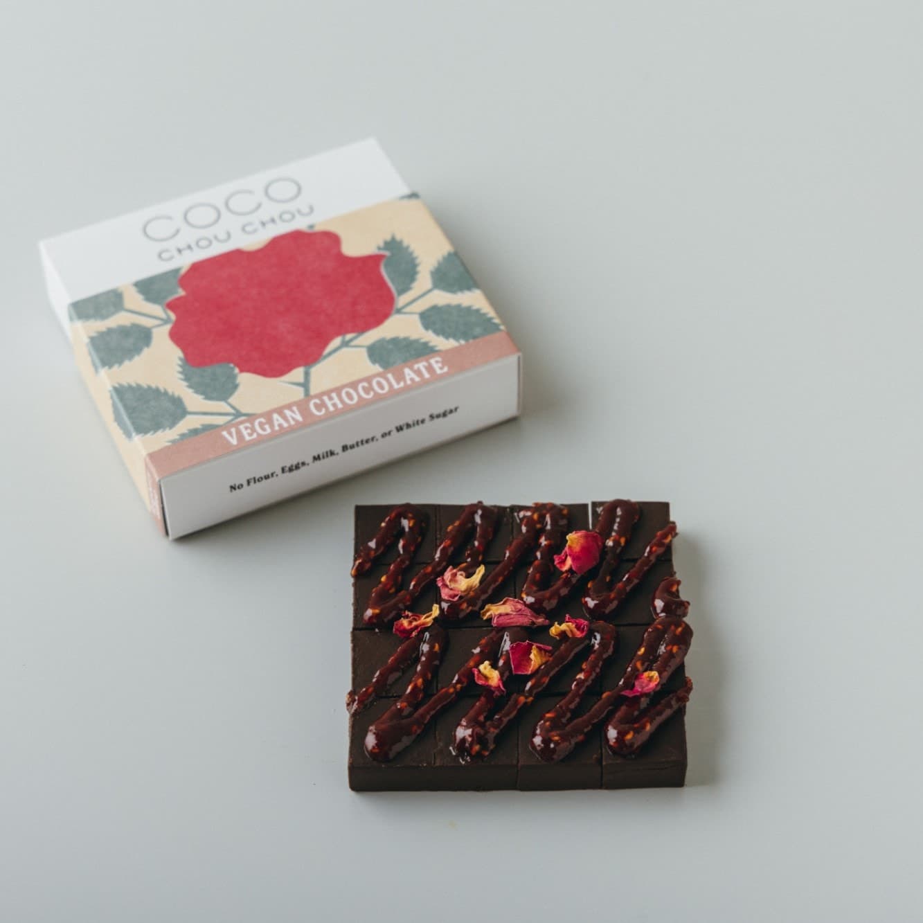 ヴィーガン生チョコレート ラズベリー＆ローズ