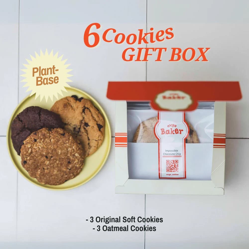 【6枚入り】アメリカンクッキー詰め合わせ ギフトボックス- FUN BOX（ヴィーガンクッキー / グルテンフリー）