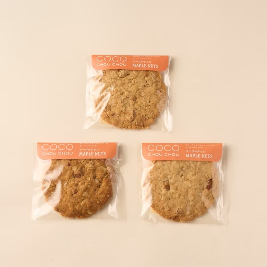 <3枚セット> オートミールクッキー(メープルナッツ)