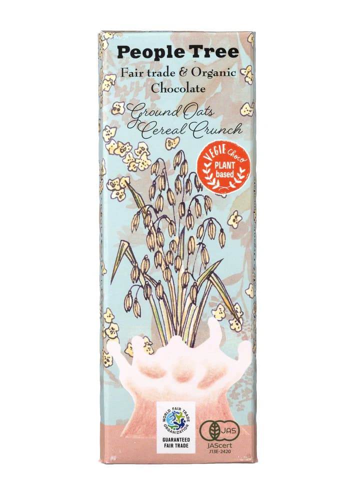 フェアトレード&オーガニックチョコ・板チョコ　（オーガニック グラウンドオーツ・シリアルクランチ）