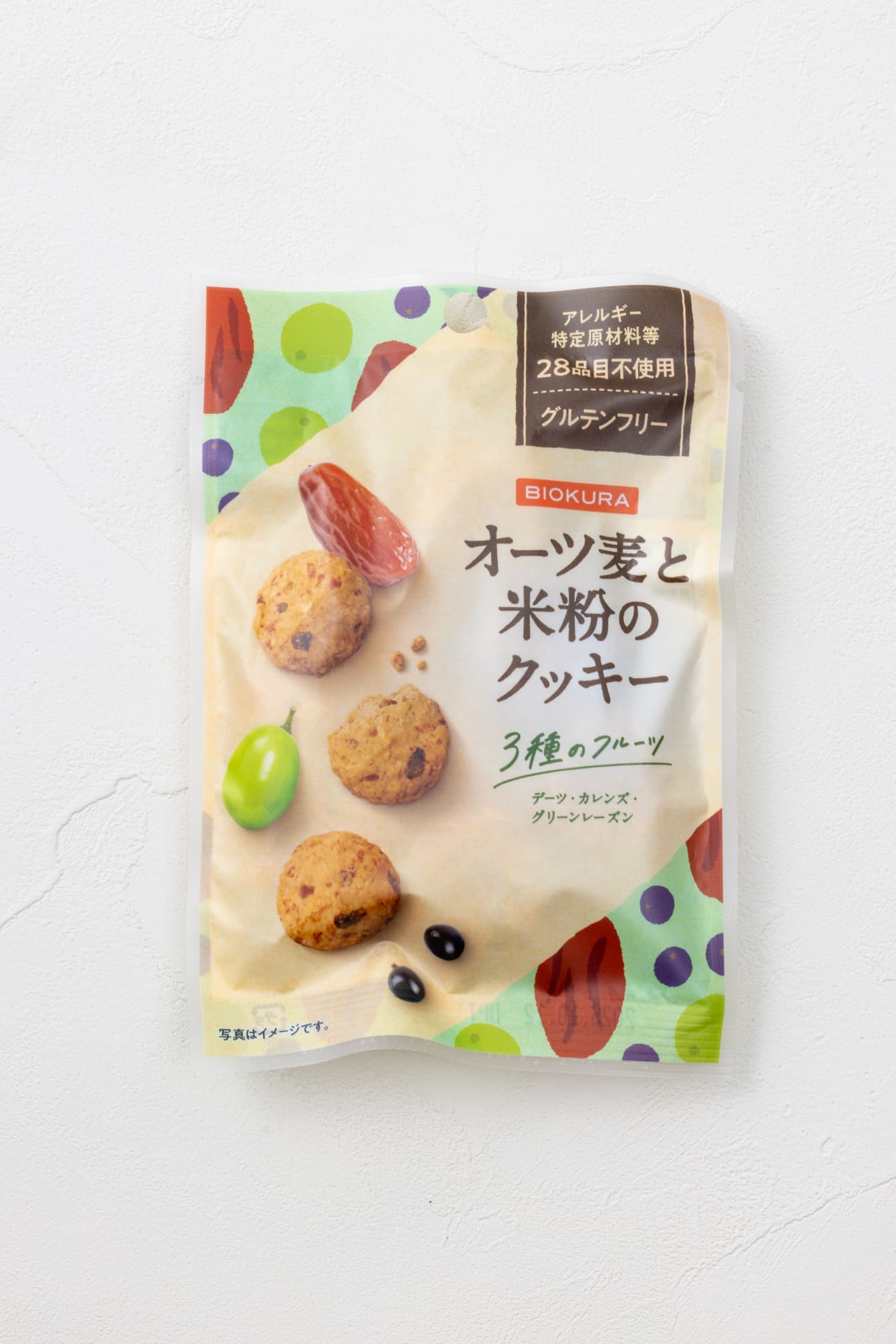 オーツ麦と米粉のクッキー　３種のフルーツ