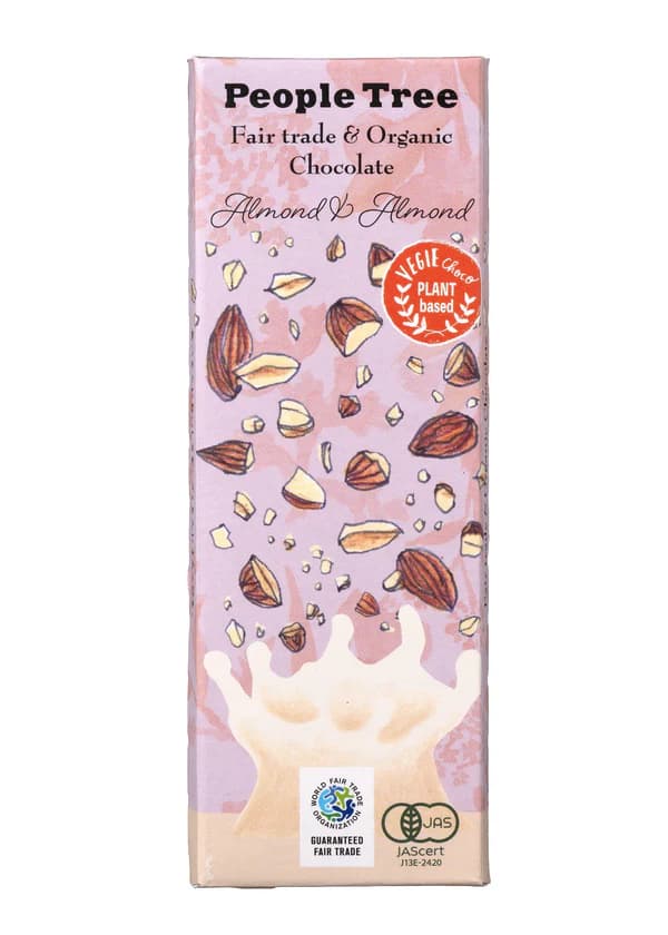 フェアトレード&オーガニックチョコ・板チョコ　（ オーガニック アーモンド＆アーモンド）