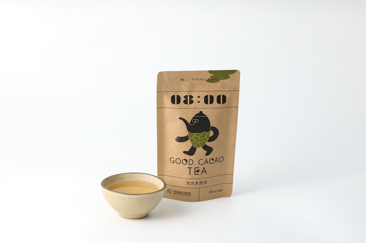 煎茶の爽やかな香味に、カカオの甘く芳醇な香りを重ねた「GOOD CACAO カカオ煎茶」