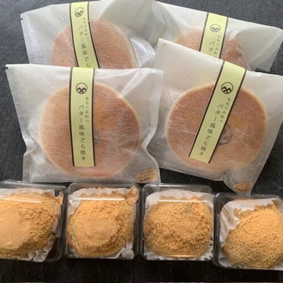 わらび餅4個 & もちっふわっバター風味どら焼き4個【1箱】